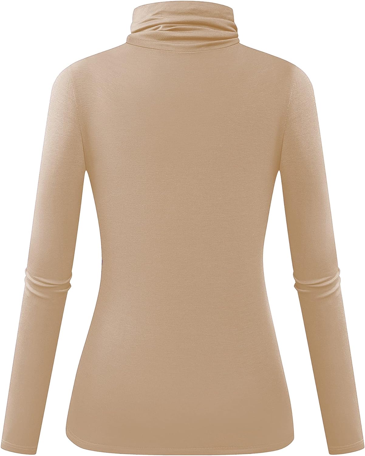 Herou Womens Long Sleeve Turtleneck Slim Fitted Lightweight Casual Active  Layer Tops Shirts